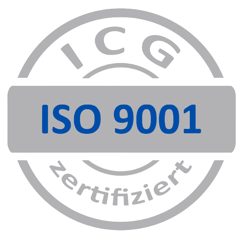 ISO 9001 grau blau ICG